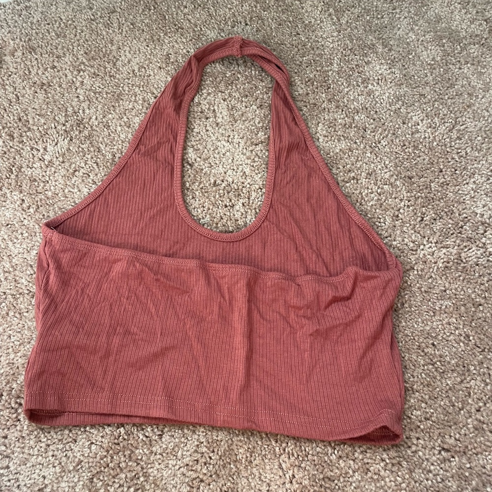 SHEIN Terracotta Ribbed Top - Picture 2 of 3